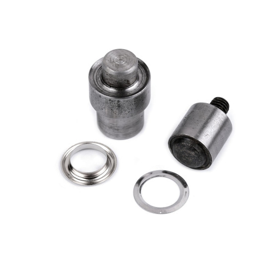 Aufsatz zum nieten von ösen, innen-ø 14 mm - Nickel (1 Set) Aufsatz zum nieten von ösen, innen-ø 14 mm - Nickel (1 Set)