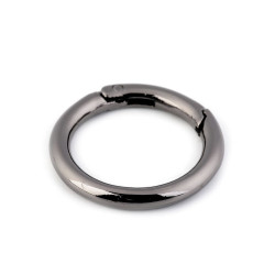 Karabińczyk okrągły / kółko na klucze ø34 mm - Czarny nikiel (1 Sztuka)