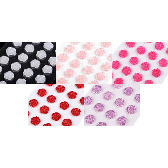 Trandafiri autoadezivi, ø11 mm - Roz violet (1 Card) Trandafiri autoadezivi, ø11 mm - Roz violet (1 Card)