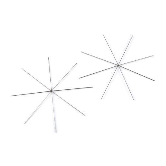 Gwiazda / śnieżynka druciana baza do nawlekania koralików ø10 cm - Platyna (50 Sztuki) Gwiazda / śnieżynka druciana baza do nawlekania koralików ø10 cm - Platyna (50 Sztuki)