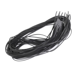 Corde en cuir, largeur 2 mm, 95 cm - Noir (20 Pièces)