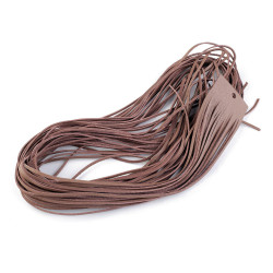 Corde en cuir, largeur 2 mm, 95 cm - Marron clair (20 Pièces)
