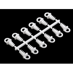 Agățătoare pentru polistiren, 1,1x2,5 cm - Alb lăptos (12 Bucăți)