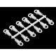 Diy plastic screw eyes 1.1x2.5 cm for polyester shapes - White milk (12 Pieces) Diy plastic screw eyes 1.1x2.5 cm for polyester shapes - White milk (12 Pieces)
