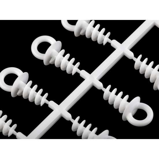 Diy plastic screw eyes 1.1x2.5 cm for polyester shapes - White milk (12 Pieces) Diy plastic screw eyes 1.1x2.5 cm for polyester shapes - White milk (12 Pieces)