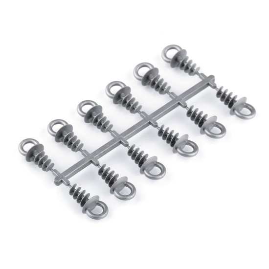 Diy plastic screw eyes 1.1x2.5 cm for polyester shapes - White milk (12 Pieces) Diy plastic screw eyes 1.1x2.5 cm for polyester shapes - White milk (12 Pieces)