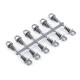 Diy plastic screw eyes 1.1x2.5 cm for polyester shapes - White milk (12 Pieces) Diy plastic screw eyes 1.1x2.5 cm for polyester shapes - White milk (12 Pieces)