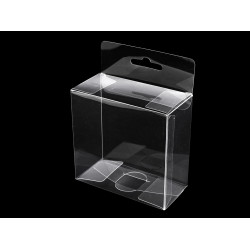 Clear packaging box with hang hole - Transparent (25 Pieces)