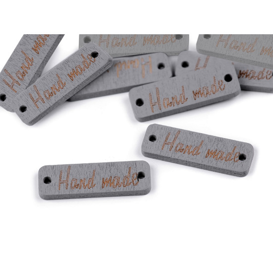 Etiqueta de madera hecha a mano 10x30 mm - Marrón oscuro (100 Piezas) Etiqueta de madera hecha a mano 10x30 mm - Marrón oscuro (100 Piezas)
