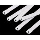 Flat metal corset boning width 8 mm length 30; 35; 40 cm - White (2 Pieces) Flat metal corset boning width 8 mm length 30; 35; 40 cm - White (2 Pieces)