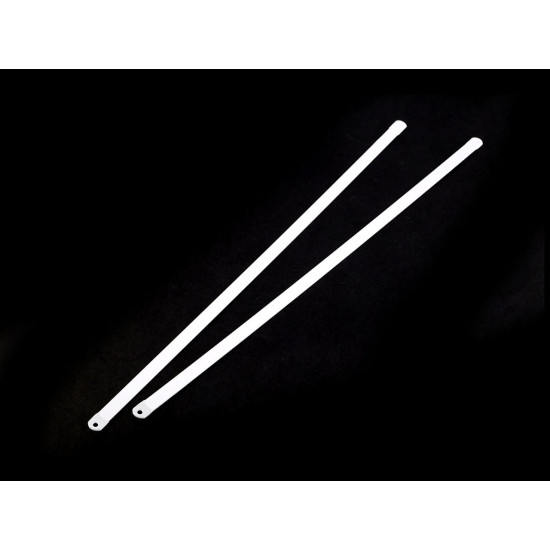 Flat metal corset boning width 8 mm length 30; 35; 40 cm - White (2 Pieces) Flat metal corset boning width 8 mm length 30; 35; 40 cm - White (2 Pieces)