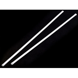Flat metal corset boning width 8 mm length 30; 35; 40 cm - White (2 Pieces)