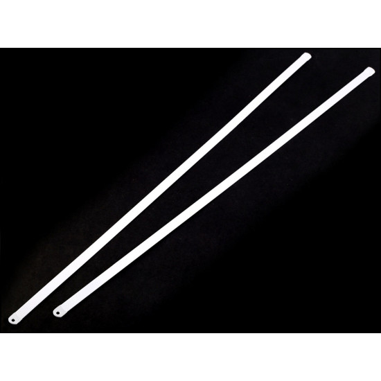 Flat metal corset boning width 8 mm length 30; 35; 40 cm - White (2 Pieces) Flat metal corset boning width 8 mm length 30; 35; 40 cm - White (2 Pieces)