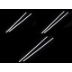 Flat metal corset boning width 8 mm length 30; 35; 40 cm - White (2 Pieces) Flat metal corset boning width 8 mm length 30; 35; 40 cm - White (2 Pieces)