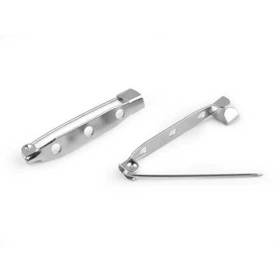 Zapięcie do broszki 5x34 mm - Platyna (10 Sztuki) Zapięcie do broszki 5x34 mm - Platyna (10 Sztuki)