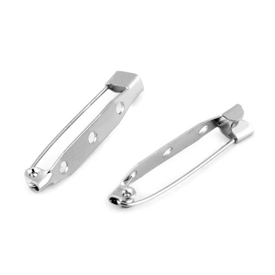 Zapięcie do broszki 5x34 mm - Platyna (10 Sztuki) Zapięcie do broszki 5x34 mm - Platyna (10 Sztuki)