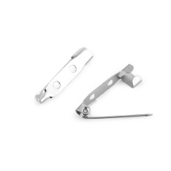 Pin back 5x25 mm - Platinum (1000 Pieces)