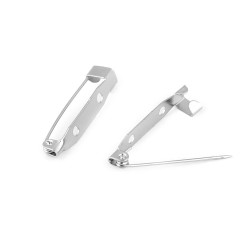 Pin back 5x29 mm - Platinum (10 Pieces)