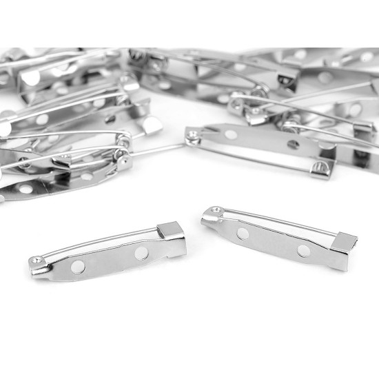 Zapięcie do broszki 5x29 mm - Platyna (10 Sztuki) Zapięcie do broszki 5x29 mm - Platyna (10 Sztuki)