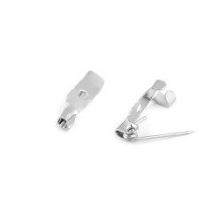 Pin back 5x15 mm - Platinum (10 Pieces)