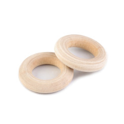 Anneau en bois, ø 24 mm - Naturel clair (10 Pièces)