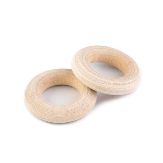 Anneau en bois, ø 24 mm - Naturel clair (10 Pièces) Anneau en bois, ø 24 mm - Naturel clair (10 Pièces)