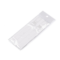 Ramiączka silikonowe szerokość 10 mm; 15 mm z metalowym zapięciem - Transparent (1 Para)
