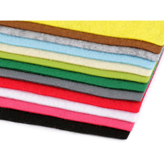 Filc dekoracyjny soft 30x30 cm - Mix (12 Sztuki) Filc dekoracyjny soft 30x30 cm - Mix (12 Sztuki)