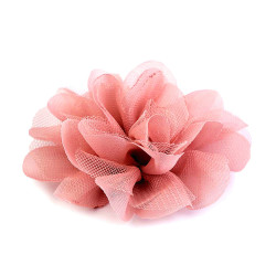 Chiffon flower ø8 and 9 cm - Powder (10 Pieces)