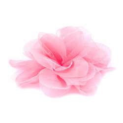Chiffon flower ø8 and 9 cm - Light pink (10 Pieces)