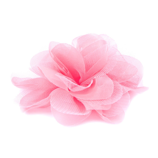 Chiffon flower ø8 and 9 cm - Red (4 Pieces) Chiffon flower ø8 and 9 cm - Red (4 Pieces)
