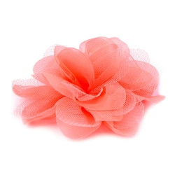 Chiffon flower ø8 and 9 cm - Darksalmon (10 Pieces)