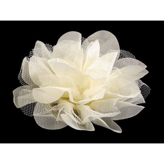 Chiffon flower ø8 and 9 cm - Red (4 Pieces) Chiffon flower ø8 and 9 cm - Red (4 Pieces)