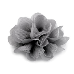 Chiffon flower ø8 and 9 cm - Dove grey (10 Pieces)