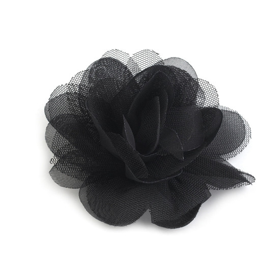Chiffon flower ø8 and 9 cm - Red (4 Pieces) Chiffon flower ø8 and 9 cm - Red (4 Pieces)