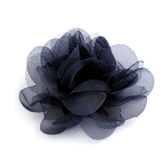 Chiffon flower ø8 and 9 cm - Red (4 Pieces) Chiffon flower ø8 and 9 cm - Red (4 Pieces)
