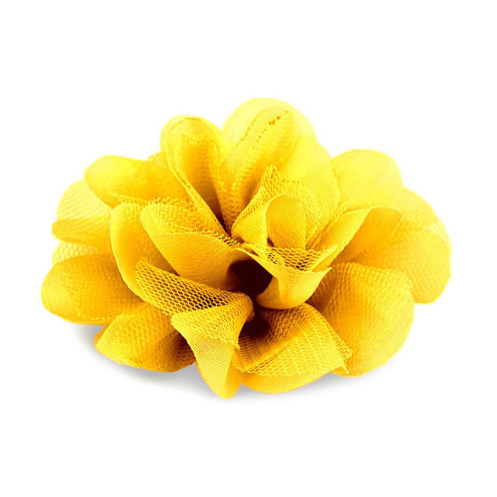 Chiffon flower ø8 and 9 cm - Red (4 Pieces) Chiffon flower ø8 and 9 cm - Red (4 Pieces)