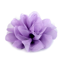 Chiffon flower ø8 and 9 cm - Violet lilac (10 Pieces)