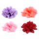 Chiffon flower ø8 and 9 cm - Red (4 Pieces) Chiffon flower ø8 and 9 cm - Red (4 Pieces)