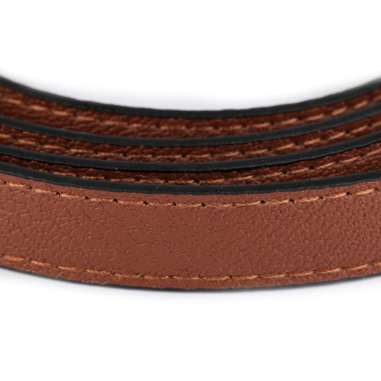 Imitation leather handle strap - stitched - Dark green (2 Pieces) Imitation leather handle strap - stitched - Dark green (2 Pieces)
