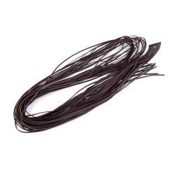 Bőr szál szélessége 2 mm, 120 cm - Sötétbarna (20 Darabok)
