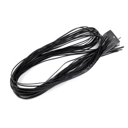Bőr szál szélessége 2 mm, 120 cm - Fekete (20 Darabok)