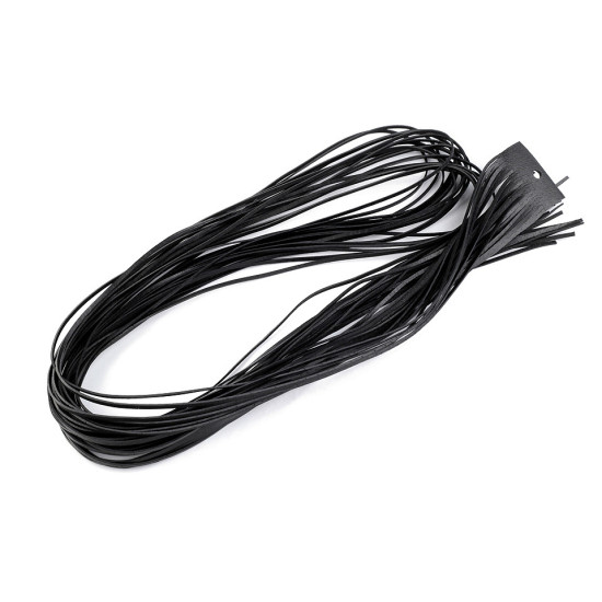 Bőr szál szélessége 2 mm, 120 cm - Fekete (40 Darabok)