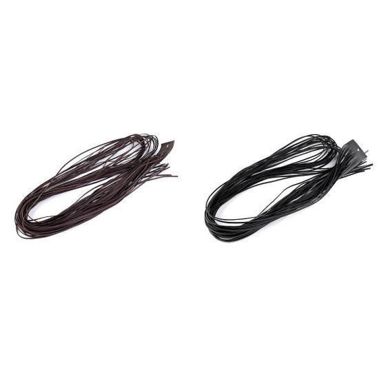 Bőr szál szélessége 2 mm, 120 cm - Fekete (40 Darabok)
