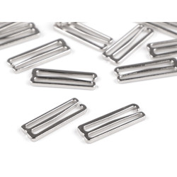 Metal bra adjustment ring, hook or slider width 25 mm - Nickel (100 Pieces)