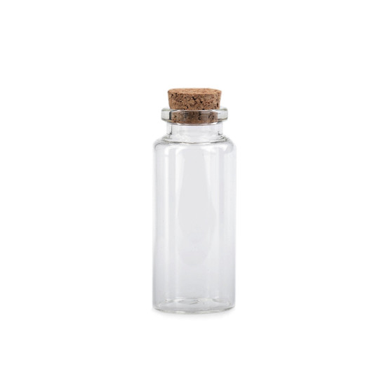 Buteleczka szklana 30x70 mm z korkiem - Transparent (120 Fiolki) Buteleczka szklana 30x70 mm z korkiem - Transparent (120 Fiolki)