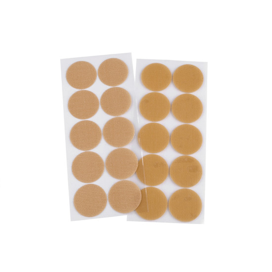 Hook and loop self adhesive circles dots ø35 mm - White (1 Card)