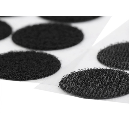 Hook and loop self adhesive circles dots ø35 mm - White (1 Card)
