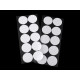 Hook and loop self adhesive circles dots ø35 mm - White (1 Card)