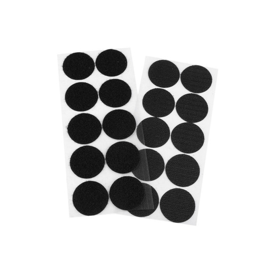 Hook and loop self adhesive circles dots ø35 mm - White (1 Card)